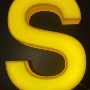 Lamp letter "S"
