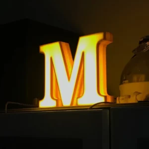 Lamp letter "M"