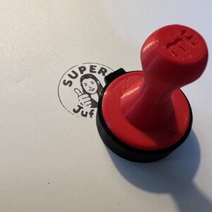 Super-stempel – jouw gezicht als juf- of meesterstempel (Ø 40 mm)